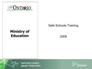 Safe Schools Training Slides