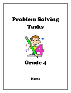 Problem Solving Tasks GR4 Student Book