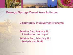 Community Involvement Forum Presentation