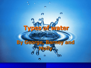 Types of water - dalriadayear7
