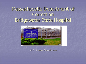 Department of Correction Bridgewater State Hospital
