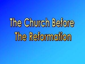 The Church before the Reformation