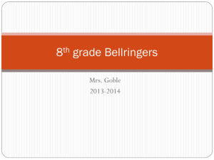 8th grade Bellringers - Doral Academy Preparatory