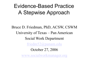 Evidence-Based Practice A Stepwise Approach