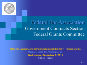 Federal Bar Association Government Contracts Section