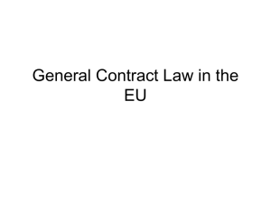 General Contract Law in the EU