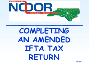 completed Amended IFTA Tax Return