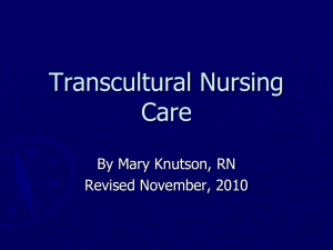 Transcultural Nursing Instructional Design