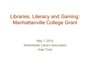 Gaming - Westchester Library Association