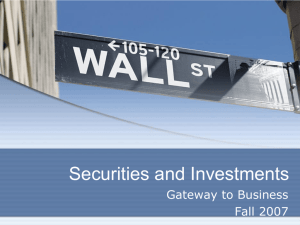Securities and Investments