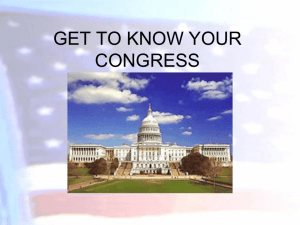 GET TO KNOW YOUR CONGRESS