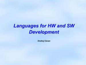 Languages for HW and SW Development