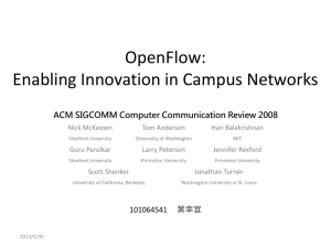 OpenFlow: Enabling Innovation in Campus Networks
