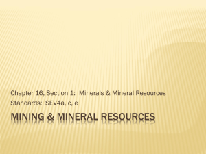 Mining & Mineral Resources