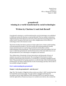 groundswell winning in a world transformed by social technologies