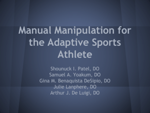 Manual Manipulation for the Adaptive Sports Athlete
