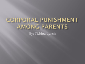 Corporal punishment among parents