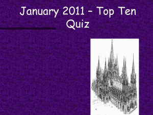 PowerPoint January 2011 Top Ten Quiz