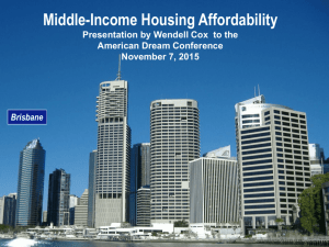 Wendell Cox on Housing Affordability