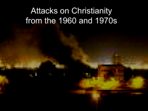 Attack on Christianity from the 60s and 70s