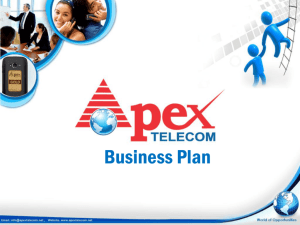 Business Plan - apex telecom