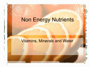 Non Energy Nutrients