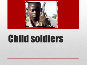 Child soldiers - Riverside Secondary School