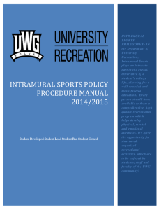 Intramural Sports Policy Procedure Manual 2014/2015