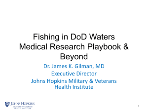 Fishing in DoD Waters - Medical Research Playbook & Beyond