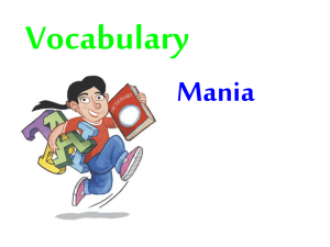 Vocabulary Mania