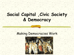 Social Capital and Civic Society