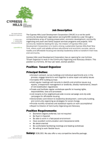 Job Description The Cypress Hills Local Development Corporation