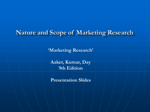 Marketing Research - BEAN