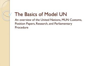The Basics of Model UN