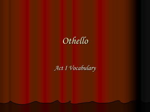 Othello Act I vocab.