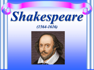 Power Point Presentation on Shakespeare and especially Othello