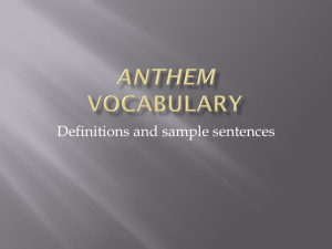 Anthem Vocabulary (12