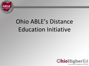 Ohio ABLE*s Distance Education Initiative