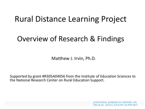 (2010, August). NRCRES research on distance and online learning