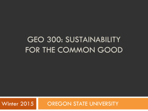 Sustainability for the common good