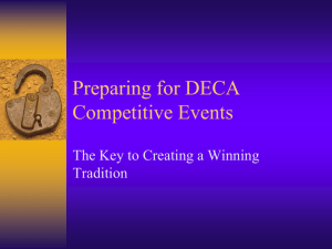 Show DECA Competition Powerpoint - Parkway C-2