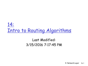 Intro to Routing Algorithms