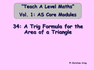 34 A trig formula for area of a triangle