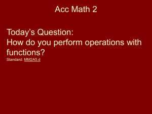 Function Operations Acc Math 2 Notes Jan 29