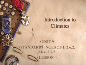 Introduction to Climates Lesson 4