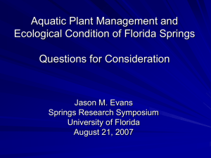 Aquatic Plant Management and Ecological