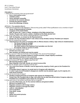 Worksheets Us Constitution Worksheets outline and summary of the united states constitution ap u s history unit 3 critical period worksheet