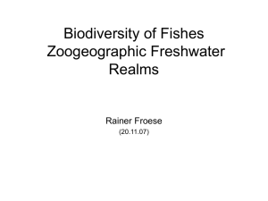 Biodiversity of Fishes Zoogeographic Freshwater Realms