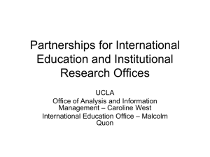 Partnerships for International Education and Institutional