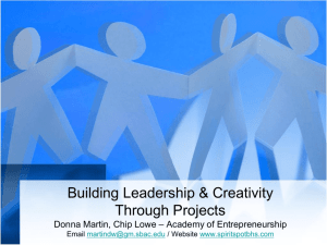 Building Leadership & Creativity Through Projects
